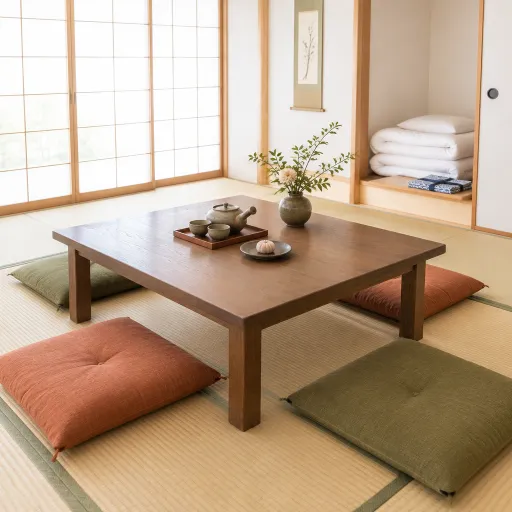 Tatami seating elegance for your next traditional Japanese inn stay