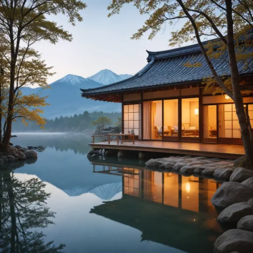 Serene ryokan in Hokkaido for lakeside onsen elegance