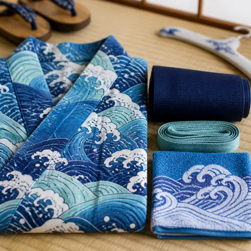 How a cool waves cotton yukata robe elevates your stay in a traditional Japanese inn